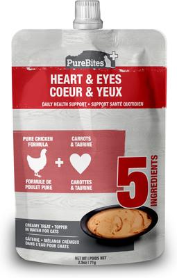 Plus Squeezables Heart & Eyes Cat Food Topping, 2.5-oz bag, 15 count