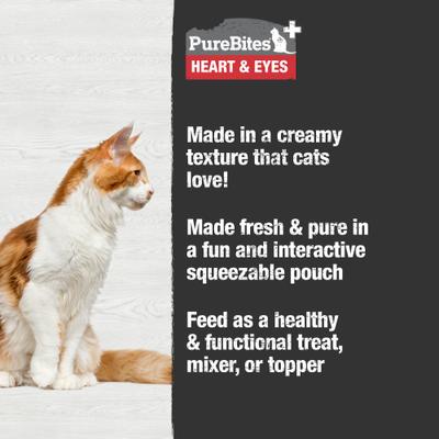 Plus Squeezables Heart & Eyes Cat Food Topping, 2.5-oz bag, 15 count
