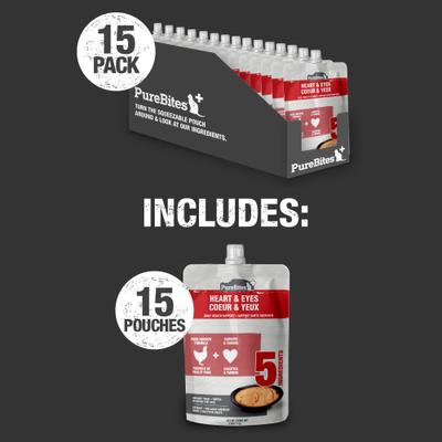 Plus Squeezables Heart & Eyes Cat Food Topping, 2.5-oz bag, 15 count