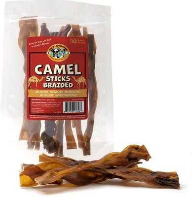 Camel Braids 6-inch Natural Dog Chew Treats, 10 count