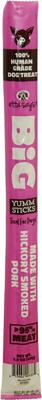 BIG Yumm Sticks Adult Hickory Smoked Pork Human-Grade Jerky Dog Treats, 1.5-oz stick, case of 24
