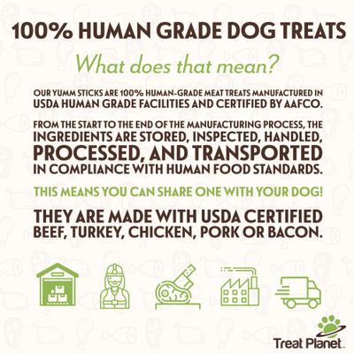 BIG Yumm Sticks Adult Hickory Smoked Pork Human-Grade Jerky Dog Treats, 1.5-oz stick, case of 24