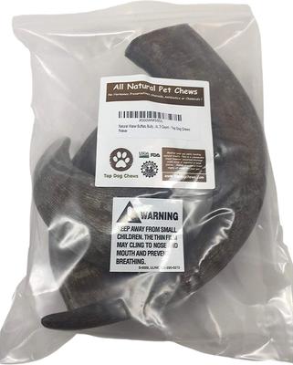 Natural Water Buffalo Horns Dog Treats, 3 count