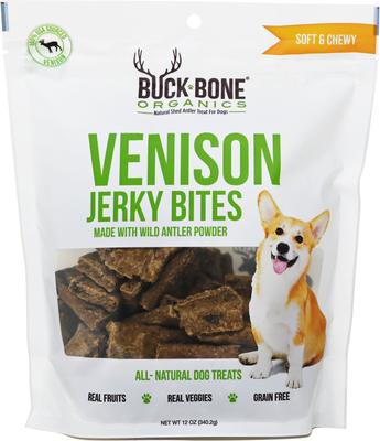 Venison Jerky Bites Dog Treats, 12-oz bag
