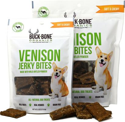Venison Jerky Bites Dog Treats, 12-oz bag