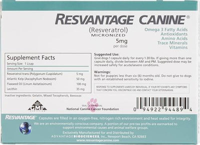 Canine Longevity Dog Supplement, 30 count