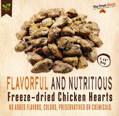 Freeze-Dried Chicken Hearts Dog Treat, 1-lb bag