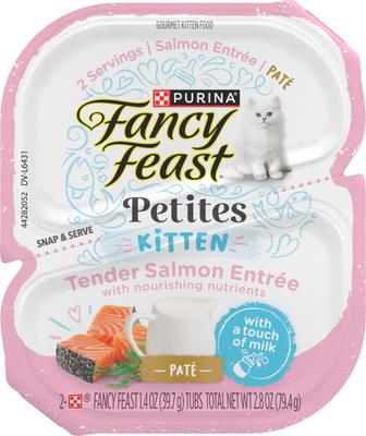 Gourmet Gravy Petites Tender Salmon Pate Wet Kitten Food, 2.8-oz tub, case of 12