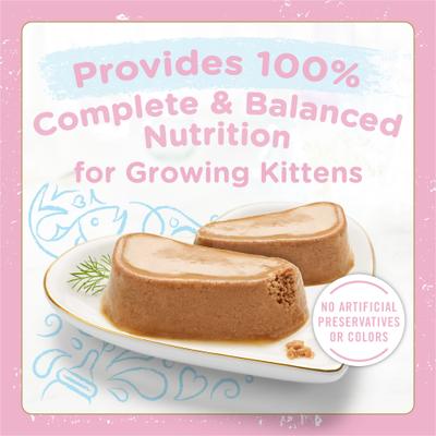 Gourmet Gravy Petites Tender Salmon Pate Wet Kitten Food, 2.8-oz tub, case of 12