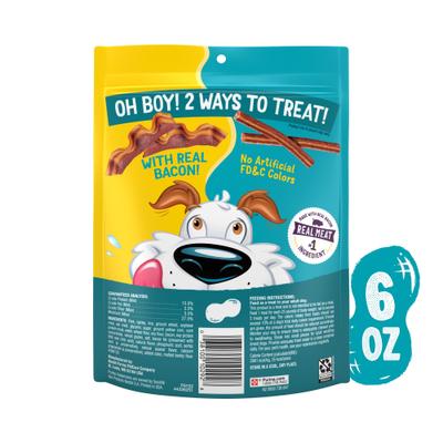 Flavor Stix & Strips with Bacon & Peanut Butter Flavor Soft & Chewy Dog Treats, 6-oz pouch