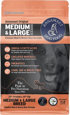 25% Medium & Large Breed Dry Dog Food, 5-lb bag