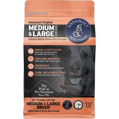 Alimento seco para perros de razas medianas y grandes, 25 % (bolsa de 5 lb)