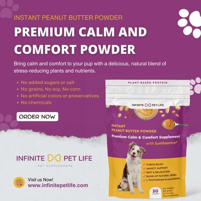 Premium Calm & Comfort Powder Supplement for Dogs, 30 servings