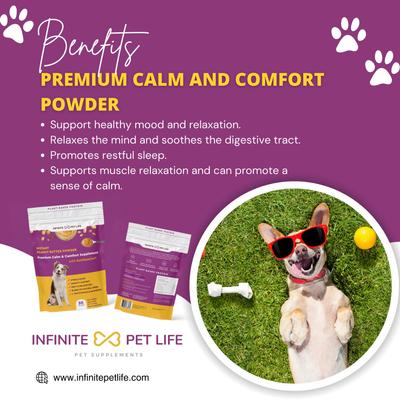 Premium Calm & Comfort Powder Supplement for Dogs, 30 servings