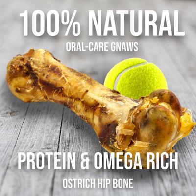 Ostrich Hip Bone Dog Treat, 1 count