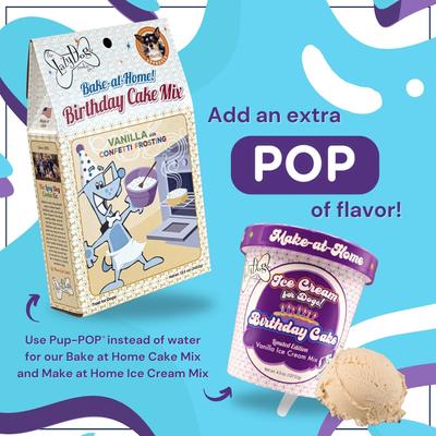 Pup-POP Birthday Water Vanilla Cake Flavor Dog Treat, 15.5-oz can