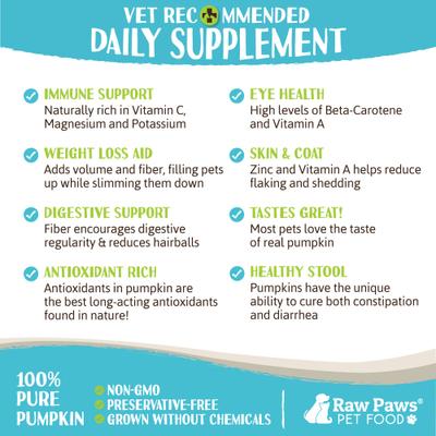 Organic Pumpkin Powder Grain-Free Daily Supplement for Dogs & Cats, 8-oz bag