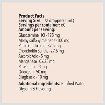 Hip & Joint Chicken Flavored Liquid Hip & Joint Supplement for Dogs & Cats, 2-fl oz bottle