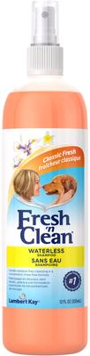 Champú para perros Fresh 'n Clean sin agua, aroma fresco clásico, botella de 355 ml