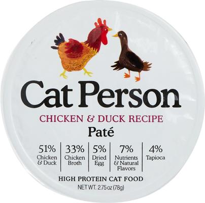 Cat Person by Weruva Chicken Grain-Free Pate Wet Cat Food, 2.75-oz cup, case of 24