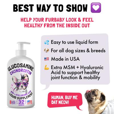 Liquid Glucosamine Bacon Flavored Joint Supplement for Adult Dogs, 32-fl oz bottle