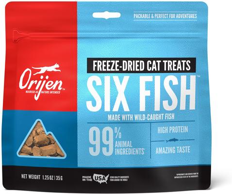 Bundle: ORIJEN Six Fish Dry Food + Freeze-Dried Cat Treats