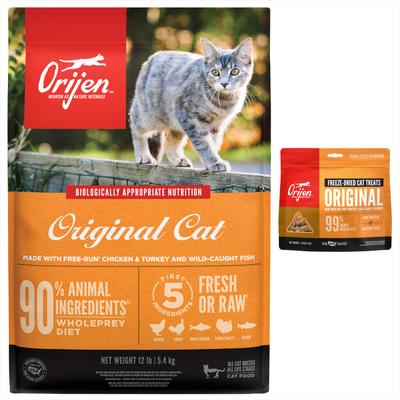 Bundle: ORIJEN Original Dry Food + Freeze-Dried Cat Treats