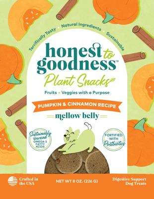 Plant Snacks Mellow Belly Pumpkin & Cinnamon Dog Treats, 8-oz bag