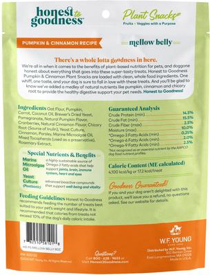 Plant Snacks Mellow Belly Pumpkin & Cinnamon Dog Treats, 8-oz bag
