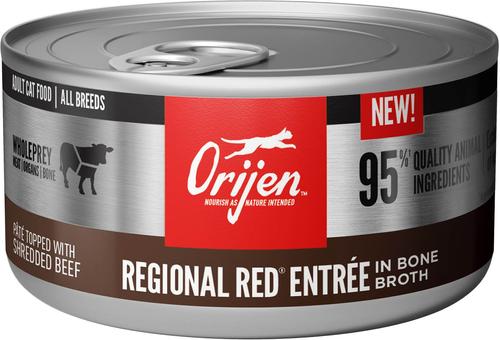 Bundle: ORIJEN Regional Red Entree in Bone Broth Wet Food + Regional Red Dry Cat Food