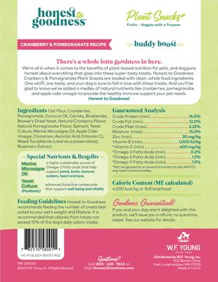 Plant Snacks Buddy Boost Cranberry & Pomegranate Dog Treats, 8-oz bag
