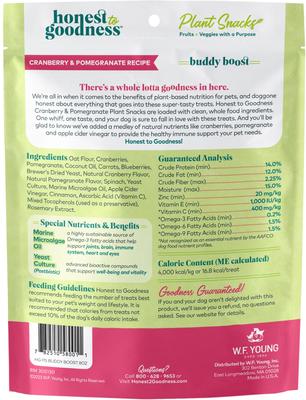 Plant Snacks Buddy Boost Cranberry & Pomegranate Dog Treats, 8-oz bag