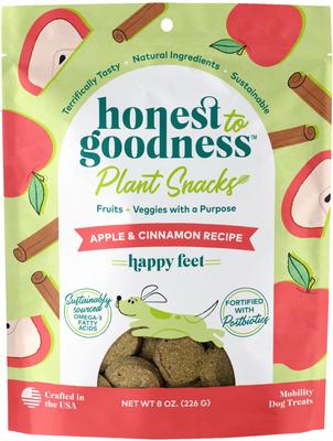 Plant Snacks Happy Feet Apple & Cinnamon Dog Treats, 8-oz bag