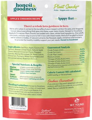 Plant Snacks Happy Feet Apple & Cinnamon Dog Treats, 8-oz bag
