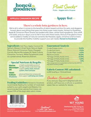 Plant Snacks Happy Feet Apple & Cinnamon Dog Treats, 8-oz bag