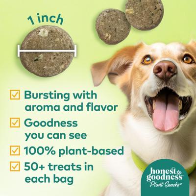 Premios para perros Plant Snacks Good Vibes de manzanilla y jengibre, bolsa de 8 oz