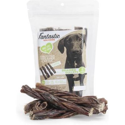 Premios para perros Braided Gullets sin cereales, 6 pulgadas, 25 unidades