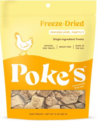 Chicken Liver Freeze-Dried Dog Treats, 3-oz bag