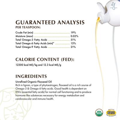 Flax Seed Oil Dog & Cat Supplement, 16-fl oz bottle