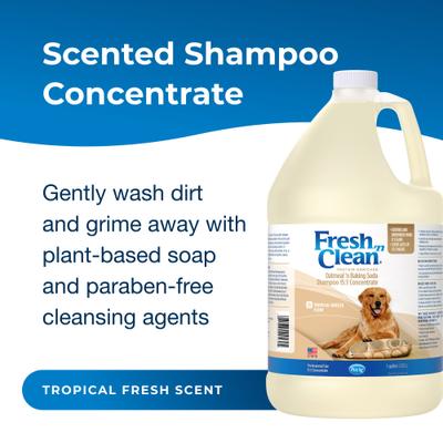 Fresh 'n Clean Oatmeal 'n Baking Soda Dog Shampoo, Tropical Fresh Scent, 15:1 Concentrate, 1-gal bottle