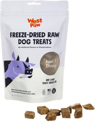 Single Ingredient Beef Liver Freeze-Dried Dog Treats, 2.5-oz bag