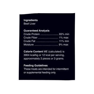 Single Ingredient Beef Liver Freeze-Dried Dog Treats, 2.5-oz bag