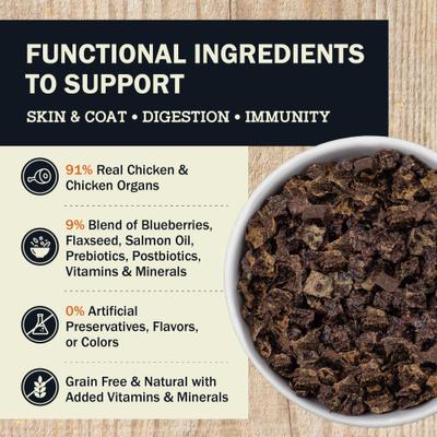 Powerfood Small Breed Recipe Chicken & Blueberry Grain-Free Air Dried Dog Food, 2.5-oz bag