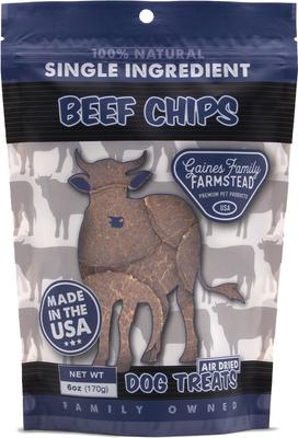 Beef Chips Dog Treats, 6-oz bag