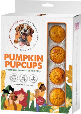 The Canine Connoisseur Grain-Free PUMPKIN PUPCUPS Egg Muffins Dog & Cat Treats, 12 count