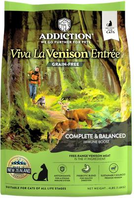 Viva La Venison Entree Complete & Balanced Immune Boost Grain-Free Dry Cat Food, 4-lb bag