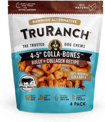 4 to 5-inch Bully Collagen Dog Bones, 4 count