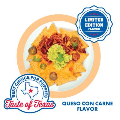 Puppy Teething Rings Taste of Texas Queso Con Carne Flavor Dog Dental Treats, 3 count