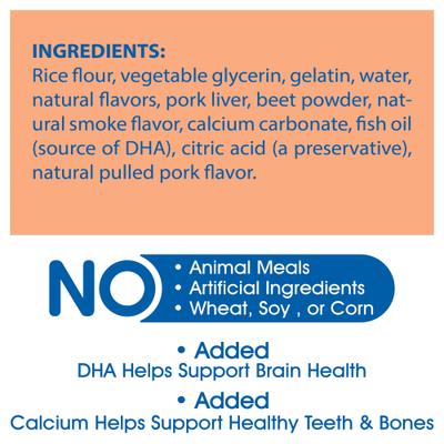 Puppy Teething Rings Taste of Texas Pulled Pork Flavor Dog Dental Treats, 3 count