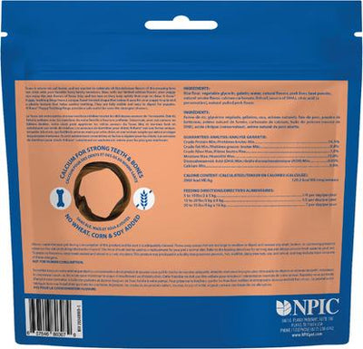 Puppy Teething Rings Taste of Texas Pulled Pork Flavor Dog Dental Treats, 3 count